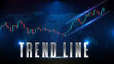 abstract futuristic technology background of trendline, speedline, channel trend stock market