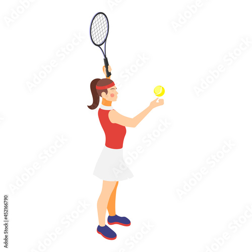 Tennis Ball Serve Composition © Macrovector