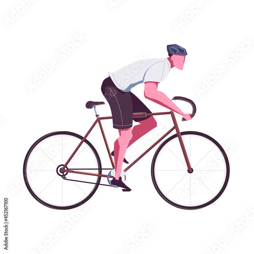 Fototapeta Naklejka Na Ścianę i Meble -  Bicycle Racer Flat Composition