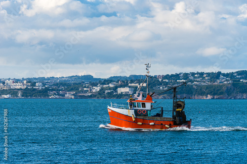 Fishing boat in Brixham Marina and Harbour, Torbay, Devon, England