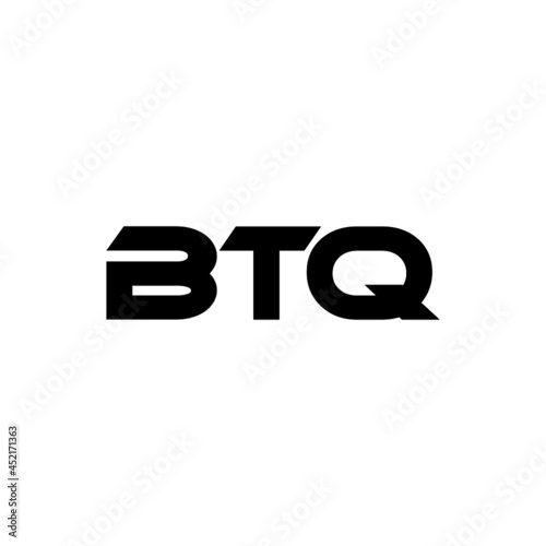 BTQ letter logo design with white background in illustrator, vector logo modern alphabet font overlap style. calligraphy designs for logo, Poster, Invitation, etc.