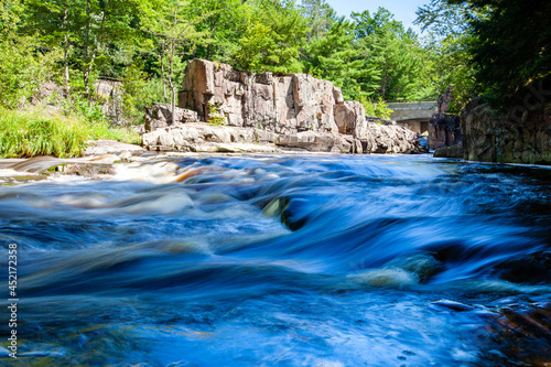 Eau Claire River running through the Dells of the Eau Claire Park in Aniwa, Wisconsin photo