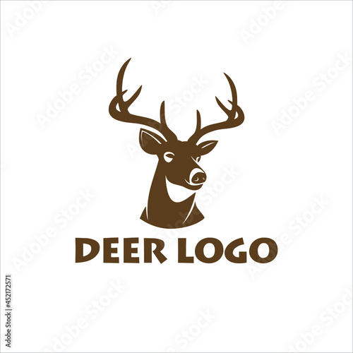 Whitetail Buck Deer Head Logo