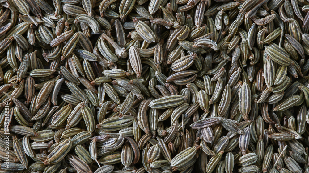 Dry fennel seed macro background