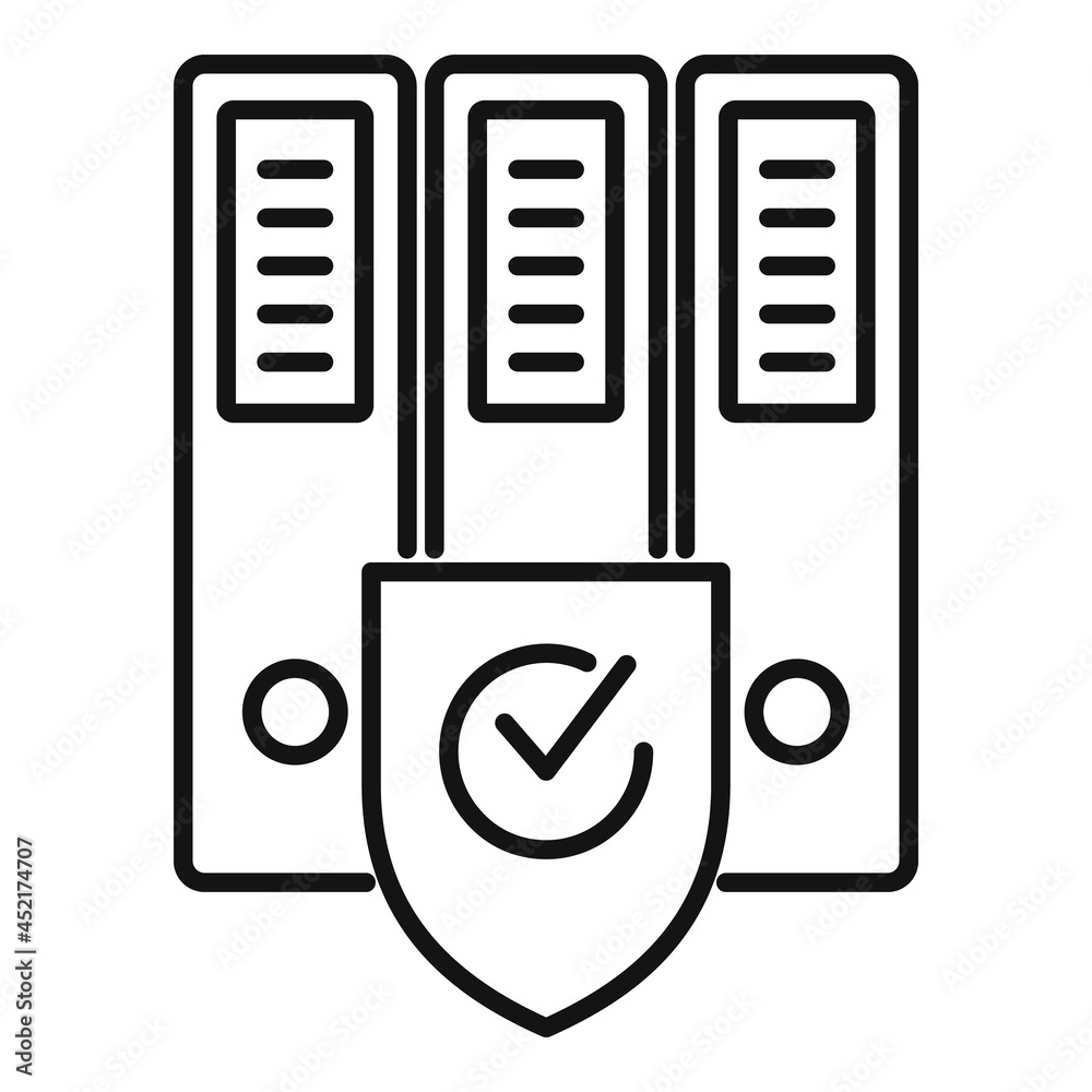 Safety folders icon outline vector. File folder Safety folders icon outline vector. File folder