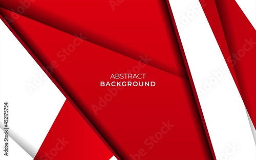 modern stylish red background banner design with paper effect