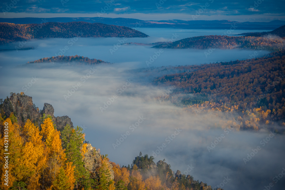 landscape with fog landscape with fog