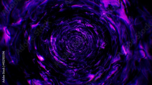 Glowing Purple Plasma Energy Swirl in the Dark
