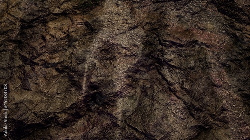 Mountain Rock Cliff Surface Texture Background 3D Rendering