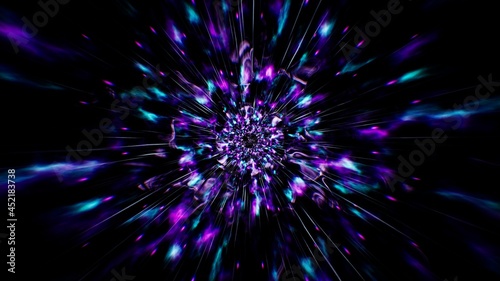 Neon Color Flare Energy Burst Out Effect