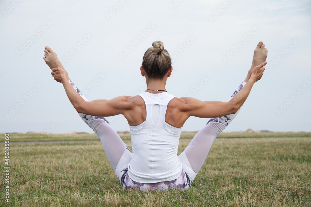 Beautiful young woman doing yoga exercise Beautiful young woman doing yoga exercise
