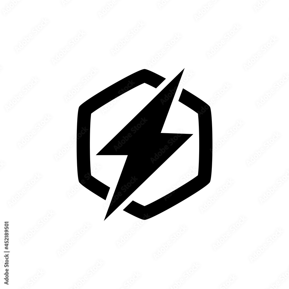 Lightning bolt icon isolated on white background Lightning bolt icon isolated on white background