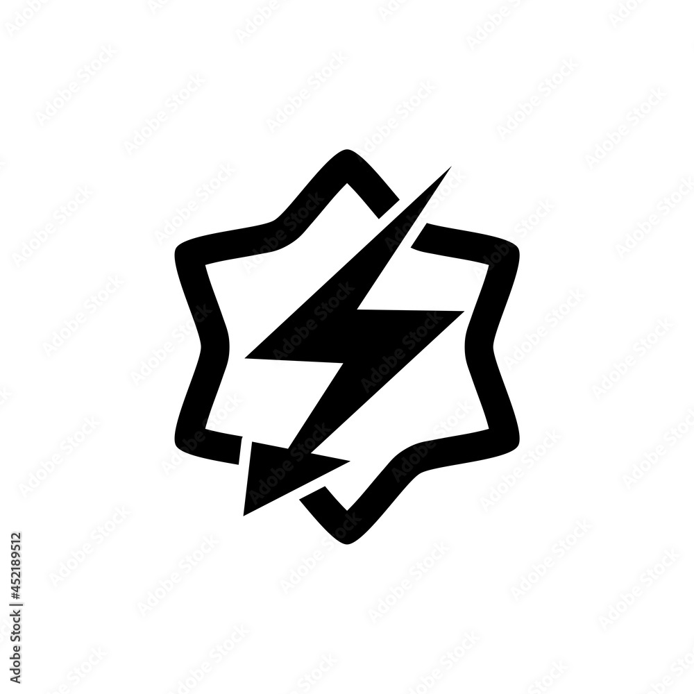 Lightning bolt icon isolated on white background Lightning bolt icon isolated on white background