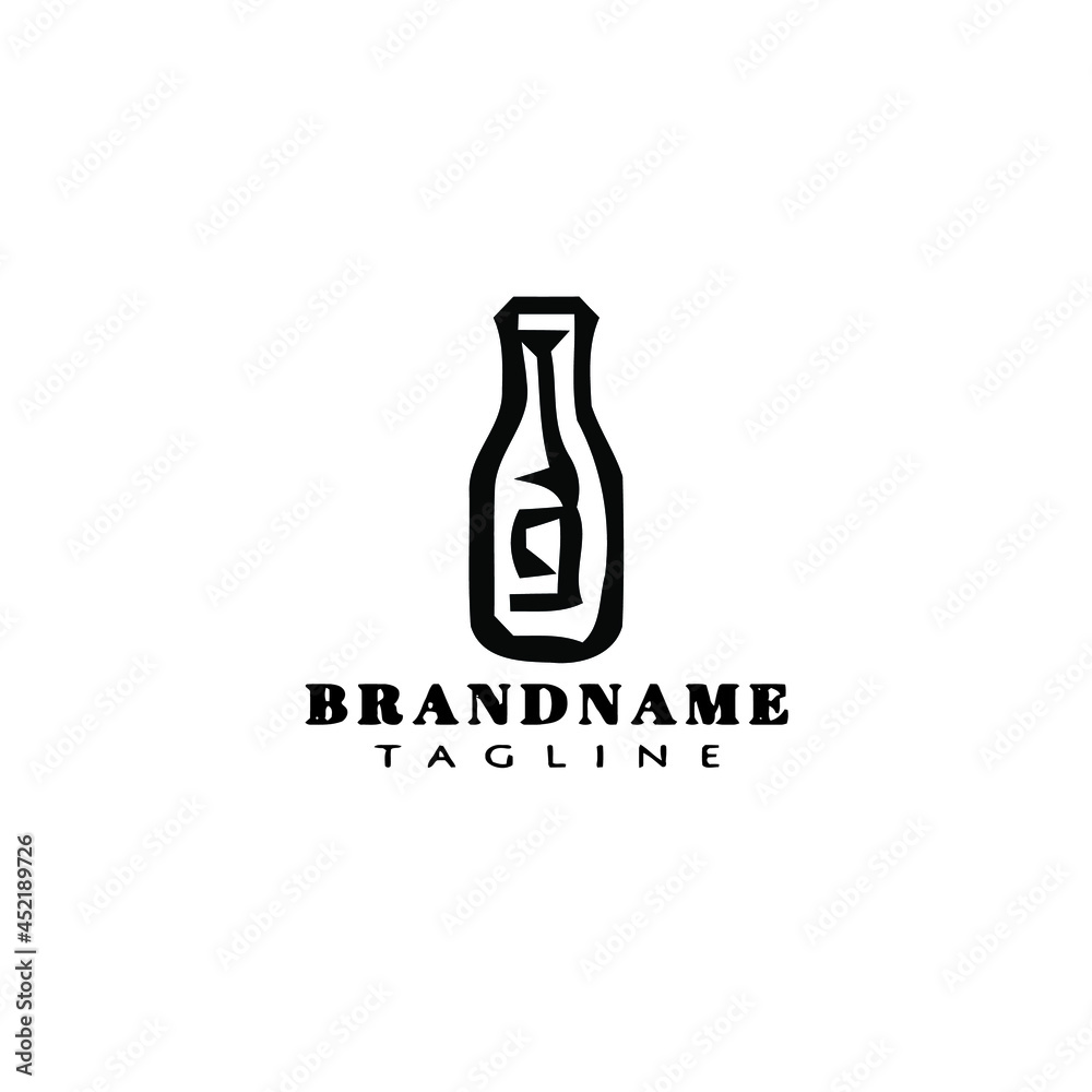 bottle logo icon design template vector illustration