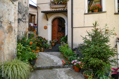 A street in the historic center of Rivello, a medieval town in the Basilicata region, Italy.  © Giambattista