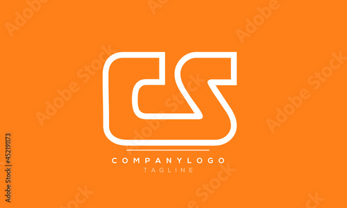 Abstract Letter Initial CS SC C S Vector Logo Design Template