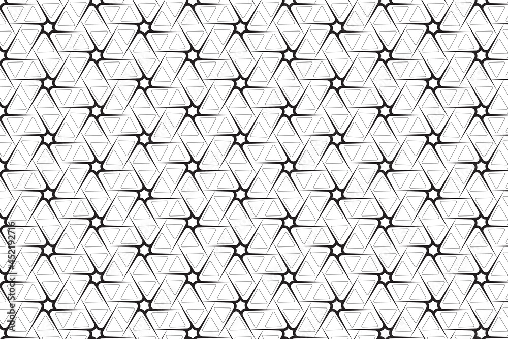 Naklejka premium Abstract hexagonal seamless pattern design