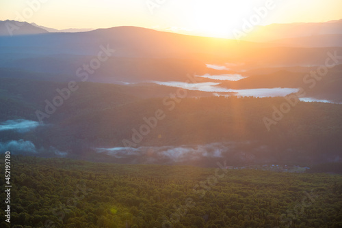 sunrise over the river