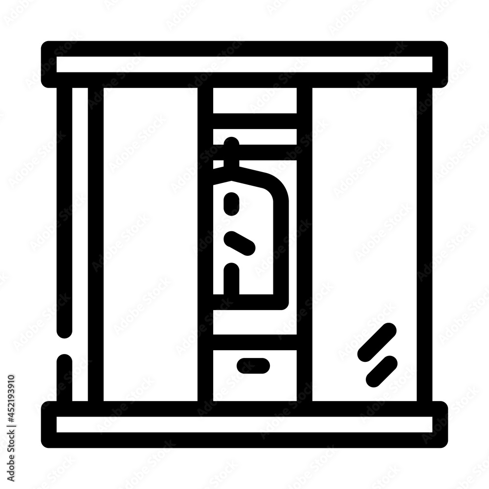 wardrobe cabinets furniture line icon vector. wardrobe cabinets furniture sign. isolated contour symbol black illustration wardrobe cabinets furniture line icon vector. wardrobe cabinets furniture sign. isolated contour symbol black illustration