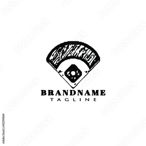 baseball field logo cartoon icon design template isolated black illustration