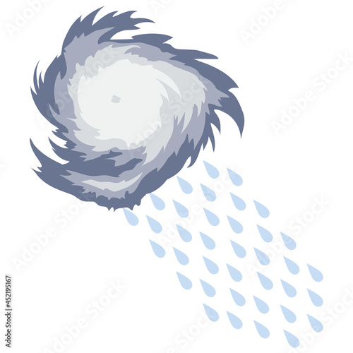大型台風・自然災害のイラスト素材　ベクター