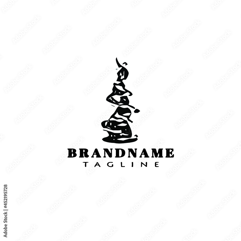 beanstalk logo cartoon icon design template concept black vector illustration beanstalk logo cartoon icon design template concept black vector illustration