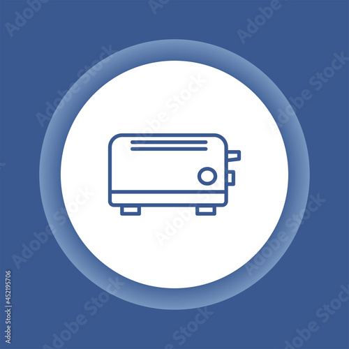 Toaster color line icon. Electrical device for making toast.