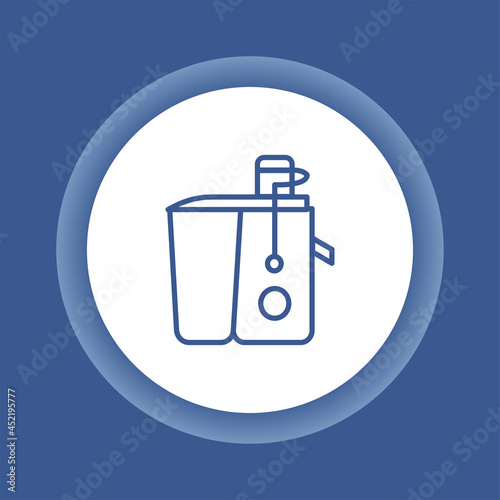 Juicer color line icon. Appliance for extracting juice