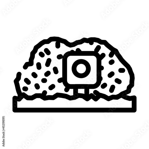 photo trap gadget line icon vector. photo trap gadget sign. isolated contour symbol black illustration