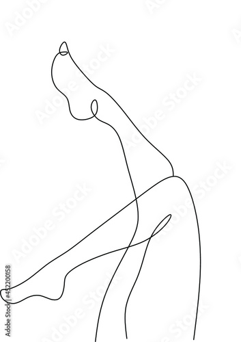 woman's legs line