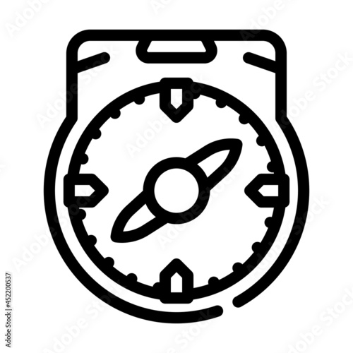 compass tool line icon vector. compass tool sign. isolated contour symbol black illustration