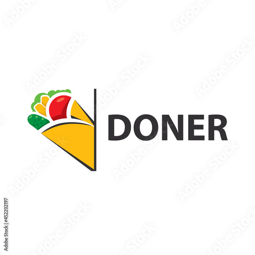 Vector logo of shawarma and doner kebab photo