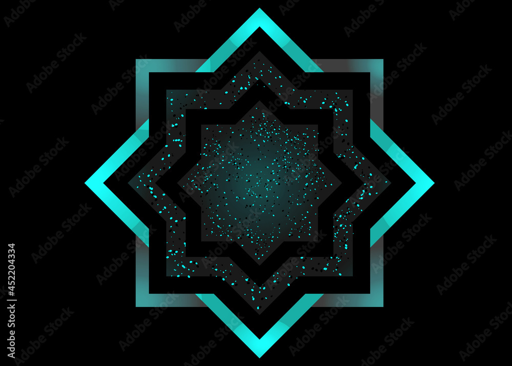 Illuminating Islamic oriental design vector background