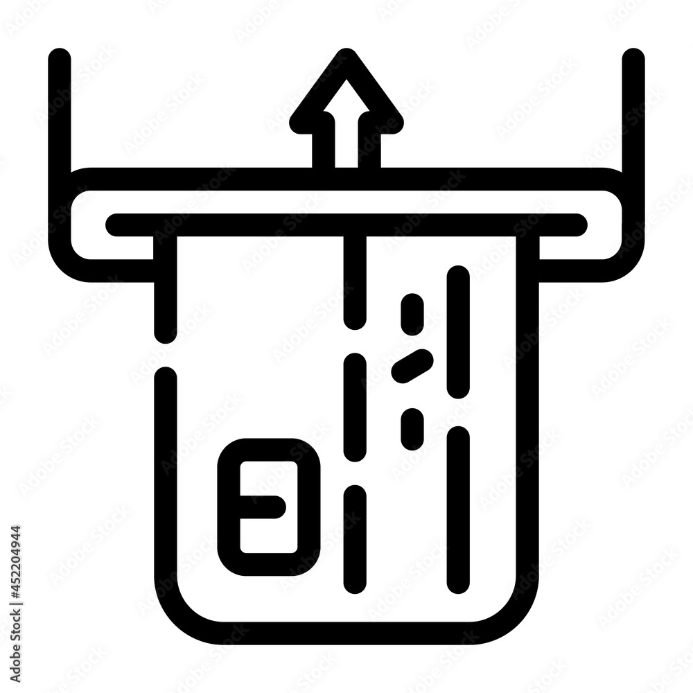 card accept line icon vector. card accept sign. isolated contour symbol black illustration card accept line icon vector. card accept sign. isolated contour symbol black illustration