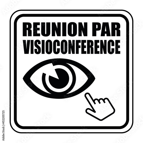 Logo réunion par visioconférence.