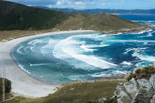 Ocean waves, beach - Dos Faros Camino, Lighthouse Way, Spain, Galicia 