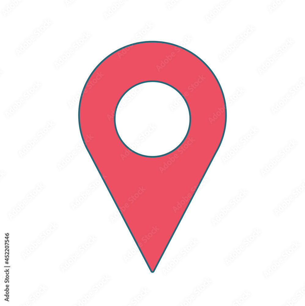 Location Pin Map Icon. Navigation Vector Illustration Template. Location Pin Map Icon. Navigation Vector Illustration Template.