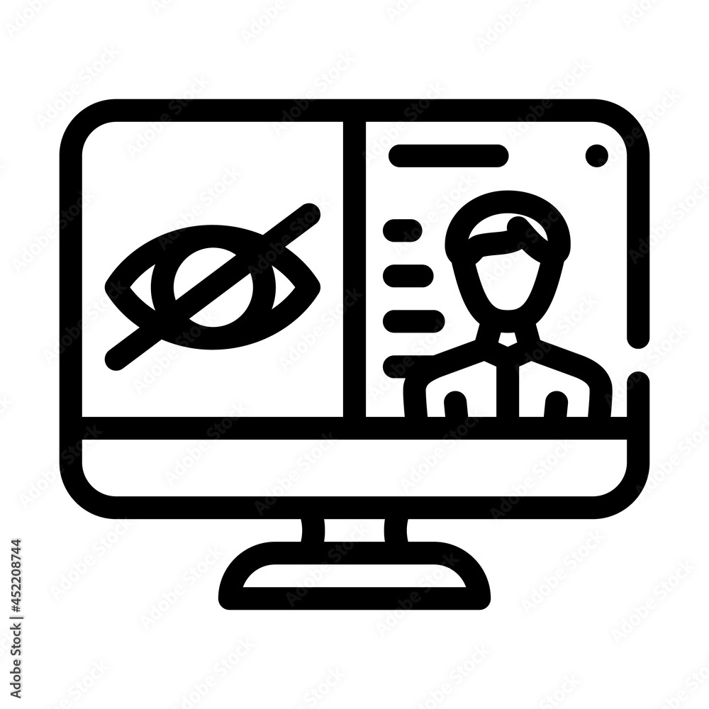 lack of video line icon vector. lack of video sign. isolated contour symbol black illustration lack of video line icon vector. lack of video sign. isolated contour symbol black illustration