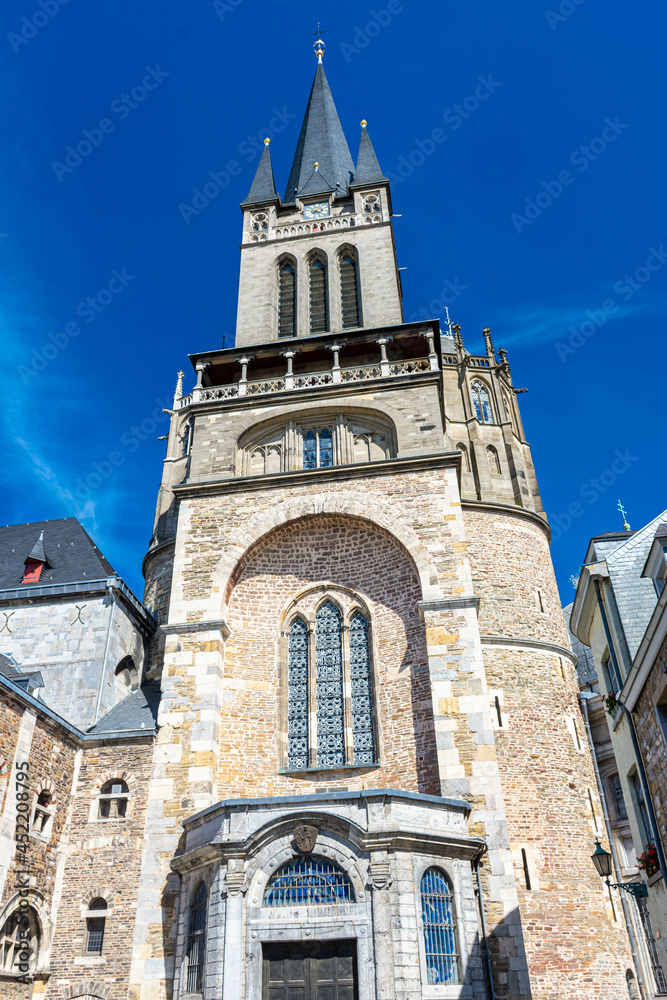 View of Aachen Cathedral exterior in Germany