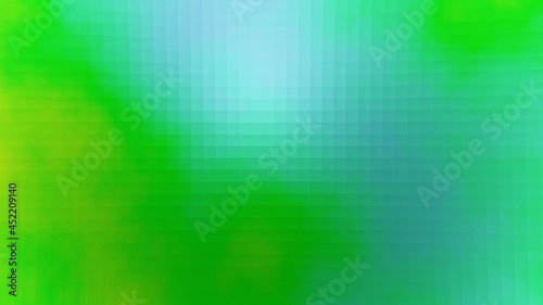 Blue green glass brick tile of a wall  3D Rendering 