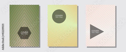 Halftone gradient texture vector cover layouts.