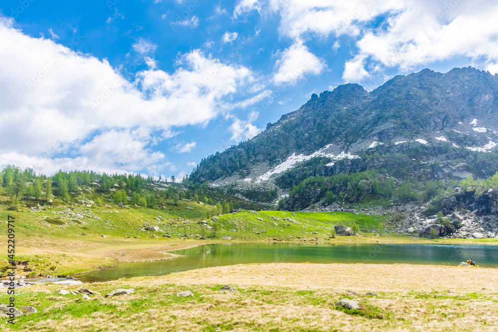 Alpine landscape in Gran Paradiso National Park, Piedmont Italy