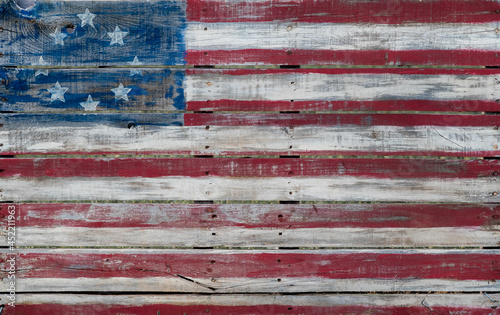 Betsy Ross American Flag painted in wood pallet