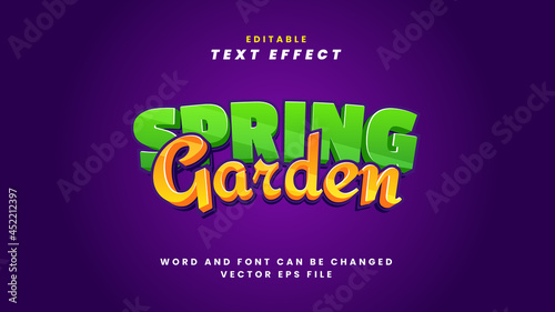 Spring garden editable text effect