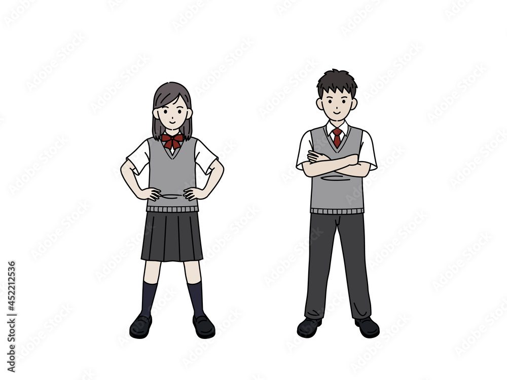 Vettoriale Stock 堂々と自信に満ち溢れた学生 仁王立ち 中高生 高校生 中学生 男女 全身 イラスト素材 Adobe Stock Vettoriale Stock 堂々と自信に満ち溢れた学生 仁王立ち 中高生 高校生 中学生 男女 全身 イラスト素材 Adobe Stock