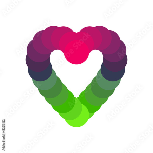 Vector logo design love in white background