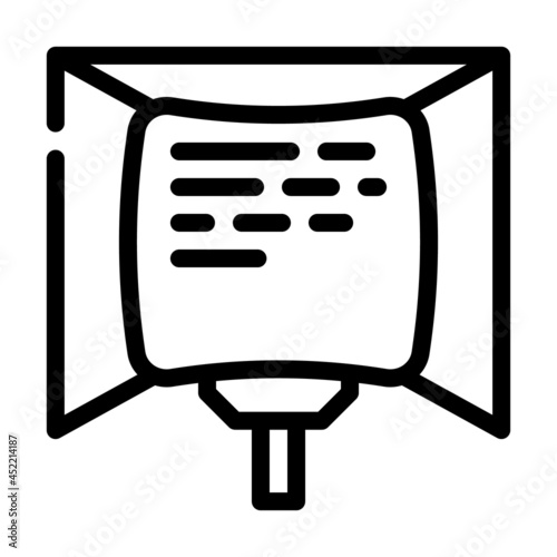 Φωτογραφία teleprompter electronic equipment line icon vector