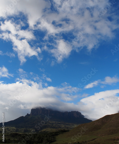 Mount Roraima against a blue sky