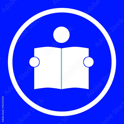 Symbol für eine lesende Person