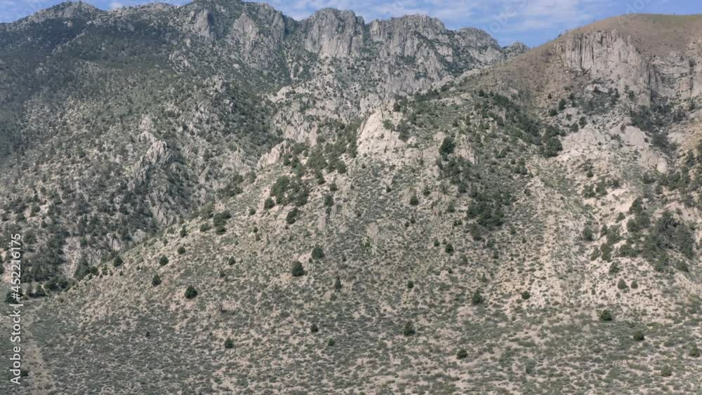 Drone Aerial View of Arid Mountain Scenic Near Topaz California Drone Aerial View of Arid Mountain Scenic Near Topaz California
